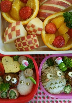 キャラ弁☆トトロまっくろくろすけ小トトロ-レシピのメイン写真