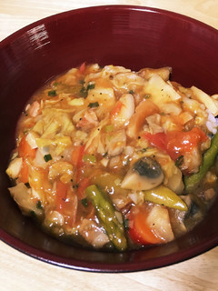 アンチョビキャベツサラダの残りで中華丼-レシピのメイン写真