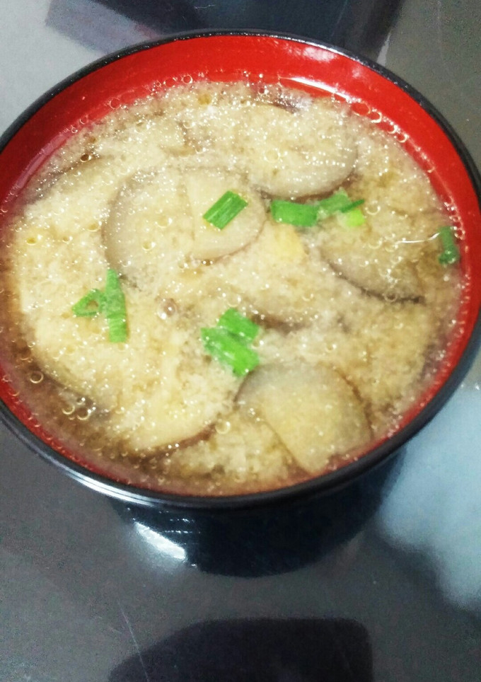 茄子とエノキのお味噌汁-レシピのメイン写真