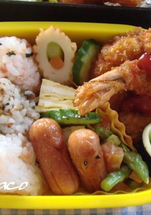 ちょま弁⑪ｴﾋﾞﾌﾗｲ＆ﾁｰｽﾞ巻幼稚園-レシピのメイン写真