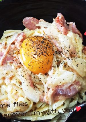 ♡うどんカルボナーラ♡-レシピのメイン写真