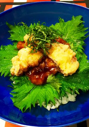 簡単 ひれかつ&しそ丼 ダイエットに！-レシピのメイン写真