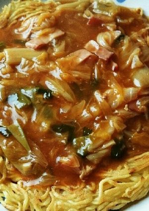 キムチ鍋リメイク☆あんかけ焼きそば-レシピのメイン写真