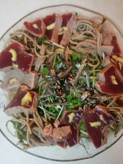 血管プラークダイエット736(鰹と蕎麦)-レシピのメイン写真