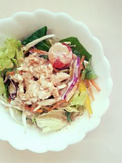 彩り野菜と蒸し鶏の簡単サラダ-レシピのメイン写真