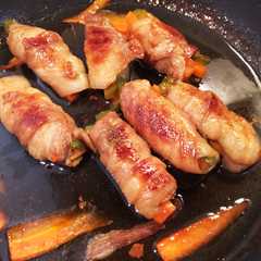 รูปของ にんじんとピーマンの甘辛豚肉巻き☆