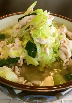 【糖質0g麺】春キャベツの豚汁-レシピのメイン写真
