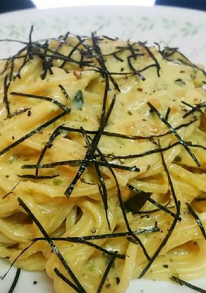 お茶漬けの素で和風クリームパスタ❀-レシピのメイン写真