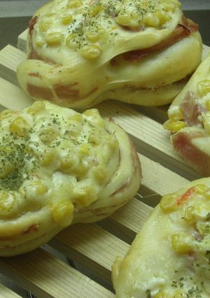 天然酵母で作るハムコーンマヨパン-レシピのメイン写真