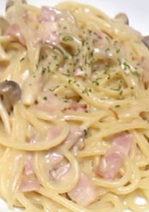 ベーコンときのこの豆乳クリームパスタ-レシピのメイン写真