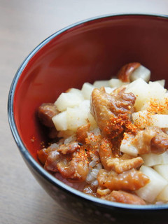 非常用袋点検、焼きとり缶で長いも丼-レシピのメイン写真