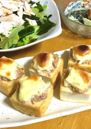 簡単一品おかず＊厚揚の筍入りツナチーズ-レシピのメイン写真