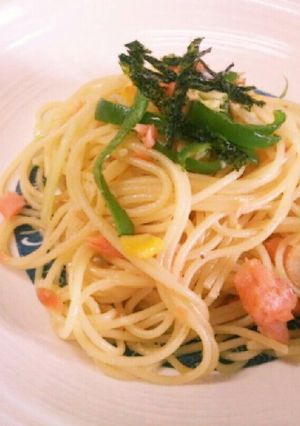 焼き鮭の春色パスタ-レシピのメイン写真