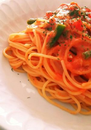 トマトといんげんのパスタ-レシピのメイン写真