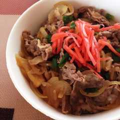 รูปของ めんつゆで簡単牛丼