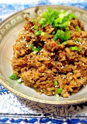 お砂糖、味醂なし！蓮根入り低糖質肉味噌。-レシピのメイン写真