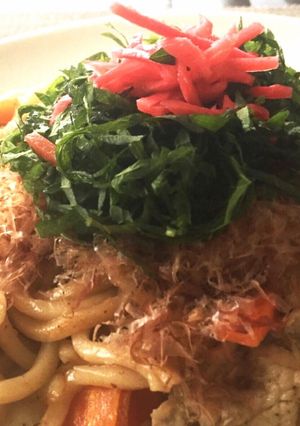 定番！しょう油の焼うどん★大葉たっぷり-レシピのメイン写真