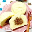 おから蒸しパンと肉味噌で!低糖質肉まん