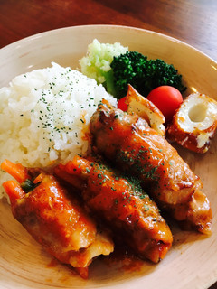 豚バラ野菜巻き オーロラソースで-レシピのメイン写真