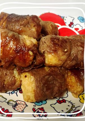 簡単☆肉巻きおにぎり☆玄米にも!-レシピのメイン写真