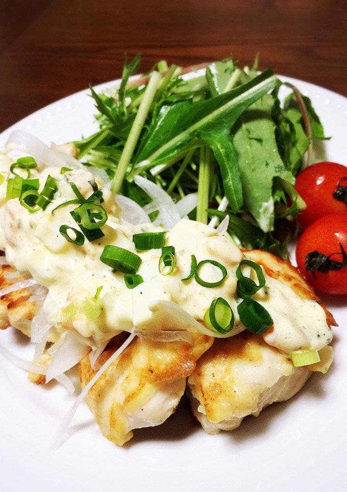 鶏ムネ肉の柔らか焼き タルタル仕立て-レシピのメイン写真