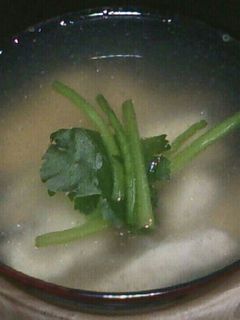 鶏肉がツルン♪お吸い物-レシピのメイン写真