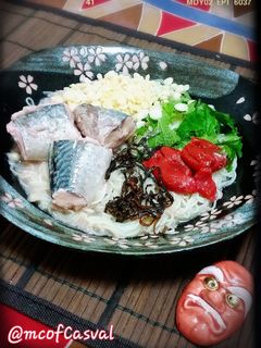 鯖缶爆乗せ♪具沢山ぶっかけそうめん-レシピのメイン写真