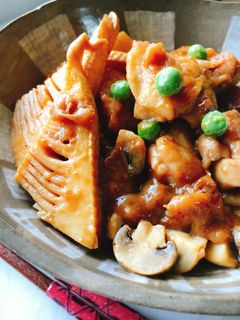 お砂糖味醂なし!鶏肉とたけのこの梅煮-レシピのメイン写真