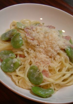 簡単♪そら豆とベーコンのクリームパスタ-レシピのメイン写真