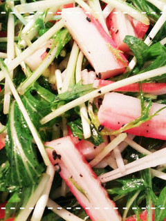混ぜるだけで簡単!水菜とかにかまのサラダ-レシピのメイン写真