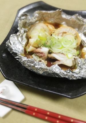 新鮮ホタテとイカのホイル焼き-レシピのメイン写真
