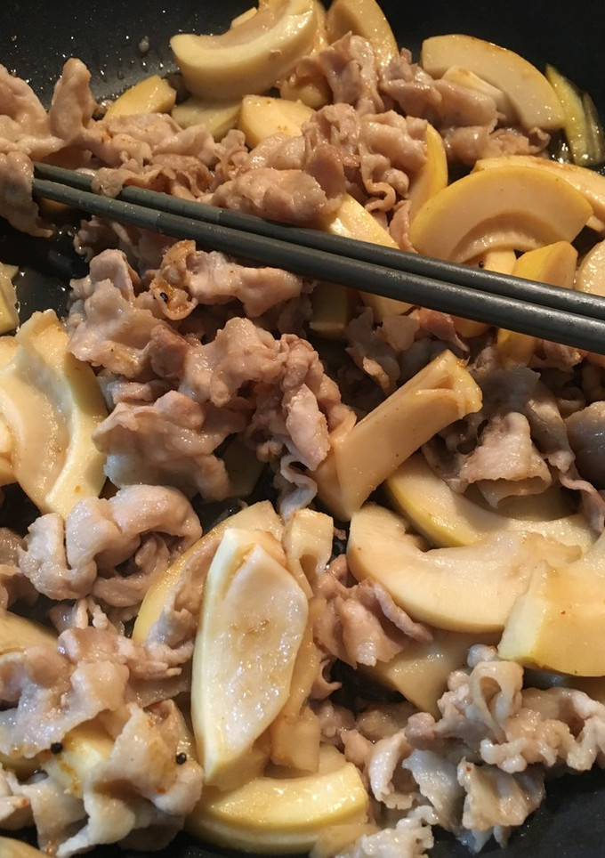 ご飯がすすむ!!タケノコと豚肉炒め-レシピのメイン写真