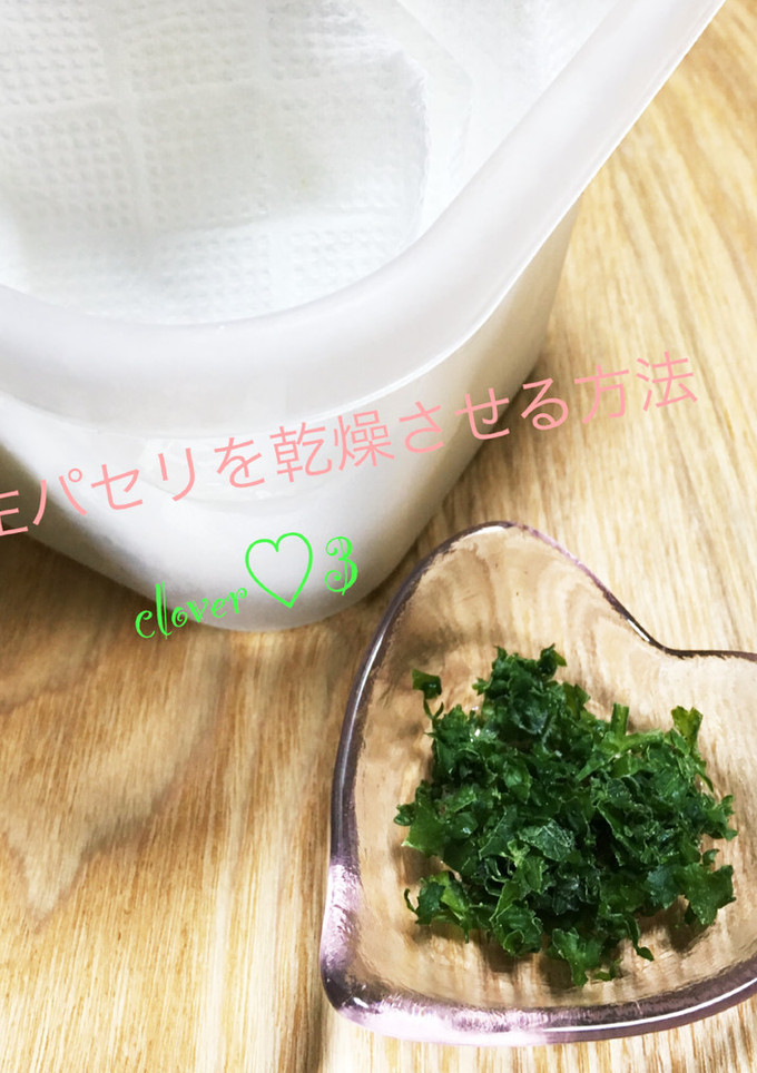 生パセリを乾燥させる方法☆-レシピのメイン写真