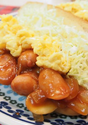 オムハヤシ風ごてもりドック-レシピのメイン写真