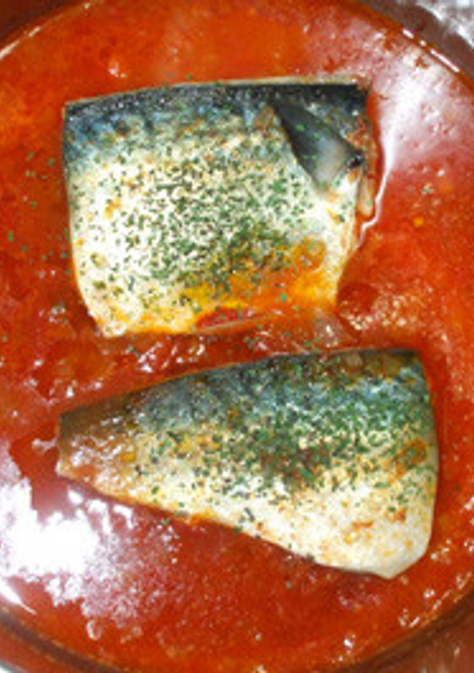 魚・さばのトマトソース煮♪バジル風味-レシピのメイン写真