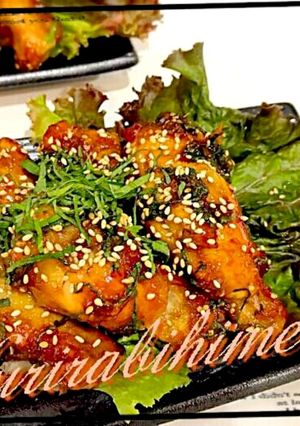 手羽元の甘辛煮~大葉&胡麻入~｡:°ஐ♡-レシピのメイン写真