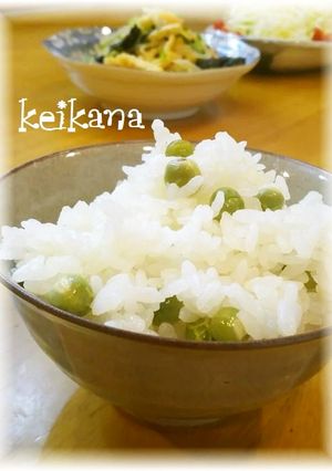 裏ワザ！風味豊か♪さやも炊く豆ごはん♡-レシピのメイン写真