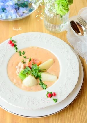鶏肉とかぶのトマトクリームシチュー-レシピのメイン写真