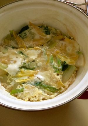 お好きな野菜で栄養たっぷり卵雑炊♪-レシピのメイン写真