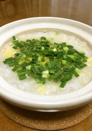 ニラと玉子のお粥（五分がゆ）-レシピのメイン写真