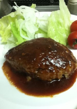 お肉屋さん風ハンバーグ-レシピのメイン写真