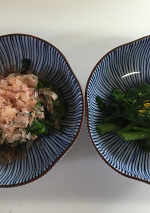 菜の花のおひたし♪(ほうれん草.春菊)-レシピのメイン写真