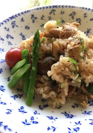 ＊豚肉と粒マスタードの炊飯器ピラフ＊-レシピのメイン写真