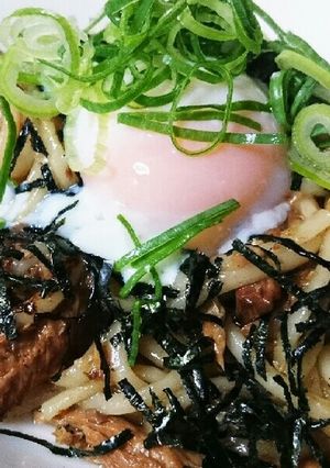さんま蒲焼き うどん-レシピのメイン写真