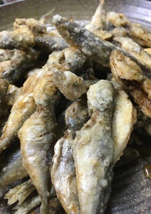 簡単おつまみ☆豆アジ唐揚げのポン酢和え-レシピのメイン写真