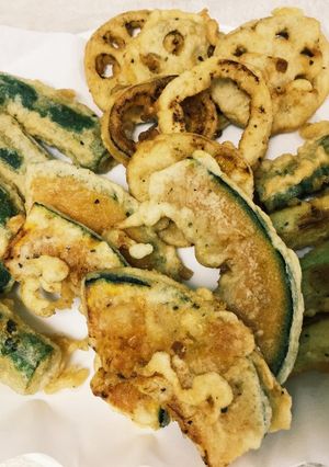 いろいろ野菜天ぷら（五種盛り合せ）-レシピのメイン写真