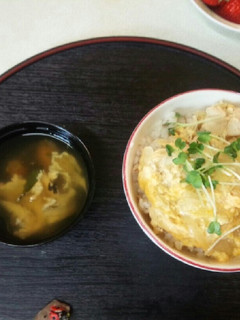 血管プラークダイエット食739(親子丼)-レシピのメイン写真
