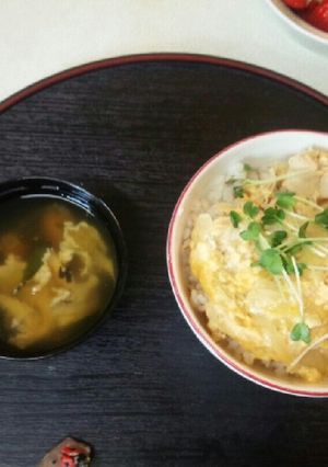 血管プラークダイエット食739(親子丼)-レシピのメイン写真