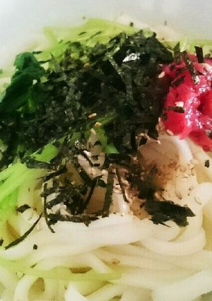 爽やか♪梅三つ葉うどん-レシピのメイン写真