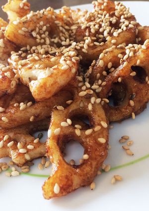 レンコンの甘辛焼き-レシピのメイン写真